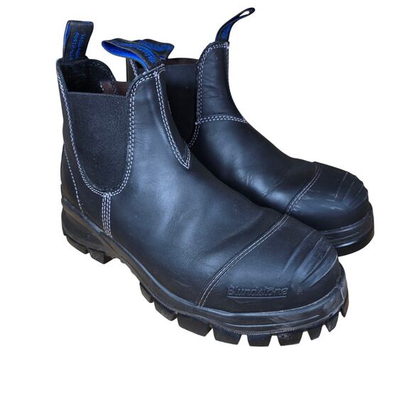 Blundstone Stout Steel Toe Black Chelsea Work Boot  Excellent Mens AU 9.5, US 10 - Picture 2 of 10